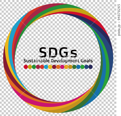 持続可能な開発目標 SDGs エス・ディー・ジーズのコンセプトカラー17色の円形フレーム ベクター 94878265