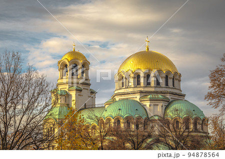 St Alexander Nevski Cathedral in Sofia at dramatic sky, Bulgaria, Eastern Europe St Alexander Nevski Cathedral in Sofia at dramatic sky, Bulgaria, Eastern Europe 94878564