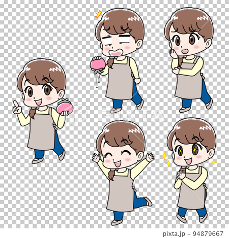 家計簿の節約で一喜一憂する主婦のイラスト 94879667