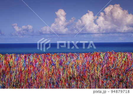 Lord of Bonfim ribbon tapes symbol of faith and good luck in Trancoso, BAHIA Lord of Bonfim ribbon tapes symbol of faith and good luck in Trancoso, BAHIA 94879718