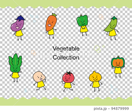 Illustration material set of vegetables (food education) 94879999