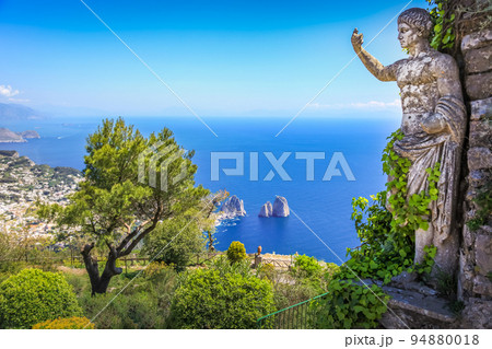 Idyllic Capri island landscape from above, Amalfi coast of Italy, Europe 94880018