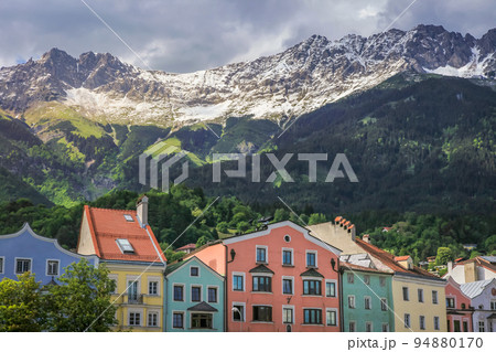 Innsbruck cityscape and Karwendel mountains, Tyrol, Austria 94880170