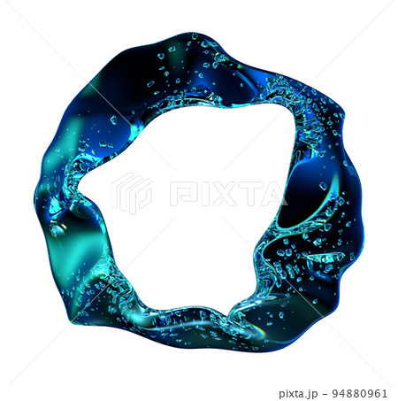circle made with water on a white background circle made with water on a white background 94880961