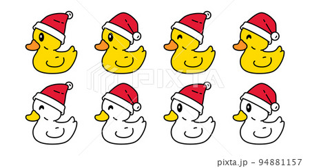 duck vector icon christmas santa claus hat rubber duck logo shower bathroom bird chicken character cartoon symbol doodle isolated illustration design duck vector icon christmas santa claus hat rubber duck logo shower bathroom bird chicken character cartoon symbol doodle isolated illustration design 94881157
