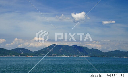 竹居観音岬からみた小豆島エンジェルロード【香川県高松市庵治町】】 竹居観音岬からみた小豆島エンジェルロード【香川県高松市庵治町】】 94881181