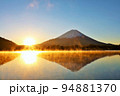 謹賀新年　富士山と初日の出 94881370