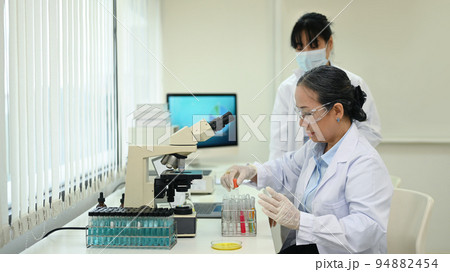 Senior biotechnology scientist conducting experiment in a laboratory. Concepts of science researching 94882454