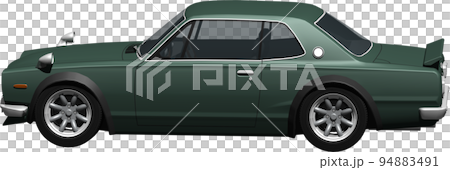 Cut-out image of the popular Hakosuka, Nissan Skyline GT-R. background transparent illustration Cut-out image of the popular Hakosuka, Nissan Skyline GT-R. background transparent illustration 94883491