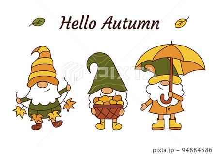 Autumn gnome card 94884586