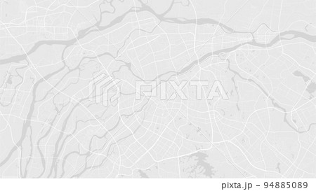 White and light grey Dongguan city area vector background map, roads and water illustration. Widescreen proportion, digital flat design. White and light grey Dongguan city area vector background map, roads and water illustration. Widescreen proportion, digital flat design. 94885089