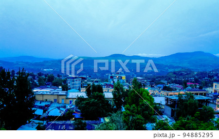 Aerial cityscape view to Gondar city, Ethiopia 94885295