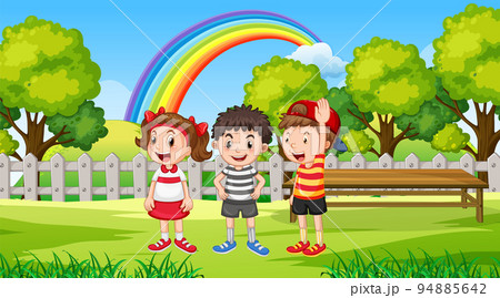 Scene with kids in the park 94885642