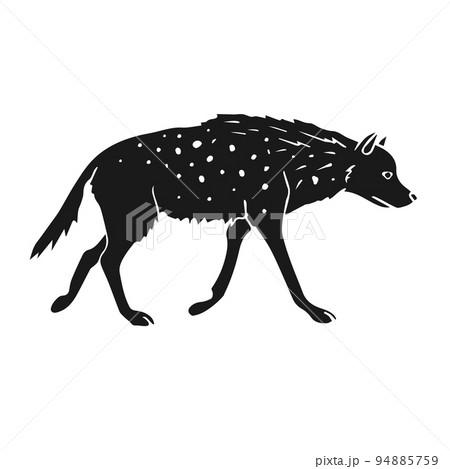 Vector hand drawn doodle sketch black hyena Vector hand drawn doodle sketch black hyena 94885759