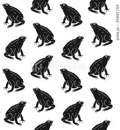 Vector seamless pattern of black frog Vector seamless pattern of black frog 94885760