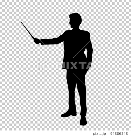 Silhouette illustration of a lecturer image 94886348