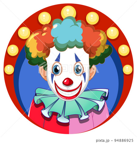 Cartoon clown with red nose 94886925