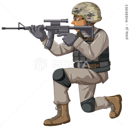 Soldier in uniform cartoon character Soldier in uniform cartoon character 94886965