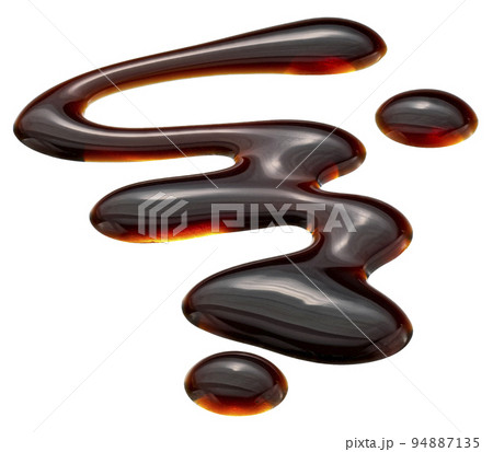 Balsamic sauce, flowing salad vinegar isolated on white background 94887135