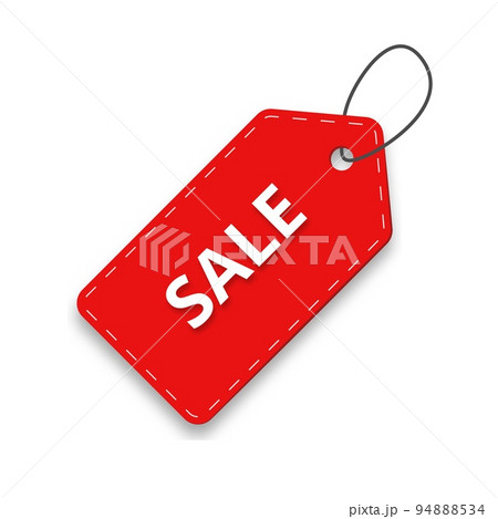 Red sale tag icon. Marketing retail promotion sign 94888534