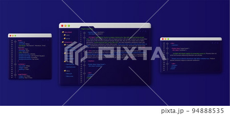 Web windows with code template 94888535