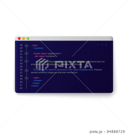 Digital windows with code template 94888729