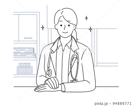 Female doctor in white uniform  94889771