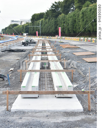 栃木県宇都宮市　路面電車LRT工事 94890080