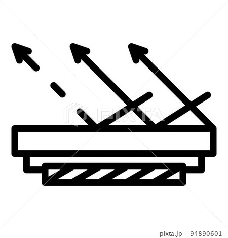 Soundproof material icon. Outline soundproof material vector icon for web design isolated on white background 94890601