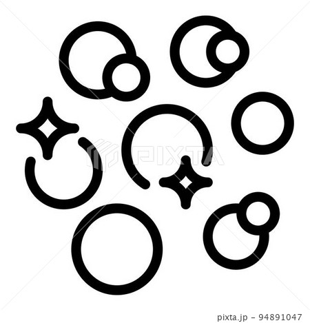 Soap bubbles icon. Outline soap bubbles vector icon for web design isolated on white background Soap bubbles icon. Outline soap bubbles vector icon for web design isolated on white background 94891047