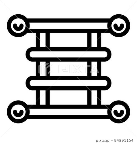 Heated towel rail icon. Outline heated towel rail vector icon for web design isolated on white background Heated towel rail icon. Outline heated towel rail vector icon for web design isolated on white background 94891154