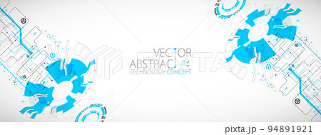 Abstract technology concept. High computer color background. Vector illustration Abstract technology concept. High computer color background. Vector illustration 94891921