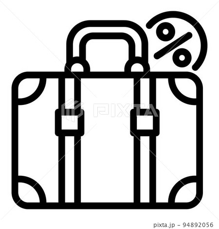 Travel suitcase icon. Outline travel suitcase vector icon for web design isolated on white background 94892056