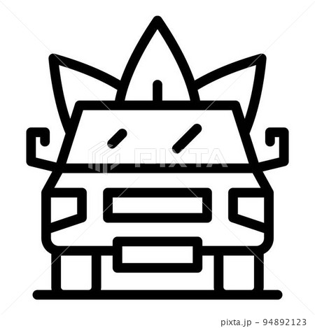 Eco traffic hybrid car icon. Outline eco traffic hybrid car vector icon for web design isolated on white background Eco traffic hybrid car icon. Outline eco traffic hybrid car vector icon for web design isolated on white background 94892123