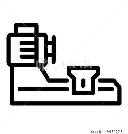 Industry lathe icon. Outline industry lathe vector icon for web design isolated on white background 94892274