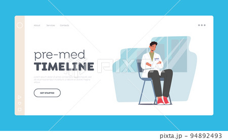 Lecture in Medical School Landing Page Template. Student Intern Male Character In Doctor Uniform Listening Seminar Lecture in Medical School Landing Page Template. Student Intern Male Character In Doctor Uniform Listening Seminar 94892493
