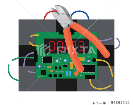 時限爆弾_赤の導線を切るイラスト 94892510