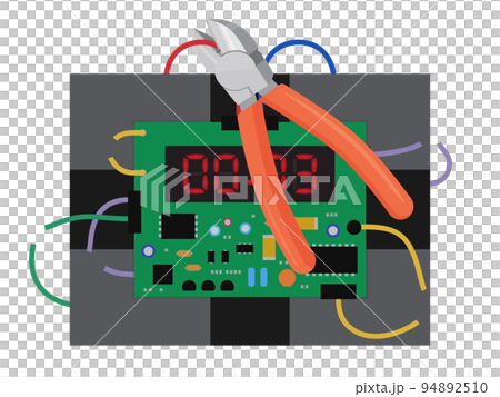 時限爆弾_赤の導線を切るイラスト 94892510