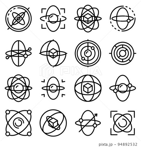 Gyroscope icons set. Outline set of gyroscope vector icons for web design isolated on white background Gyroscope icons set. Outline set of gyroscope vector icons for web design isolated on white background 94892532
