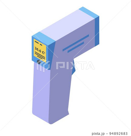 Thermometer gun icon. Isometric of thermometer gun vector icon for web design isolated on white background 94892683