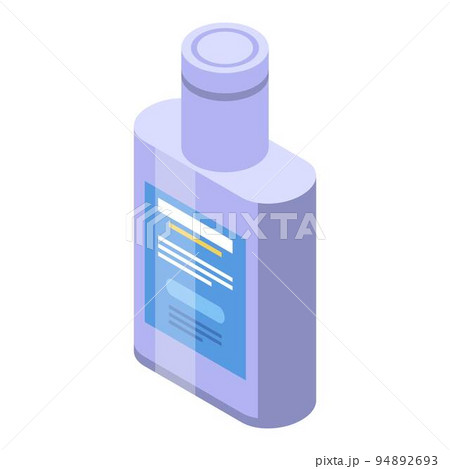 Flu syrup bottle icon. Isometric of flu syrup bottle vector icon for web design isolated on white background 94892693