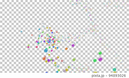 CGパーティクル　多数のカラフルなボール 94893026