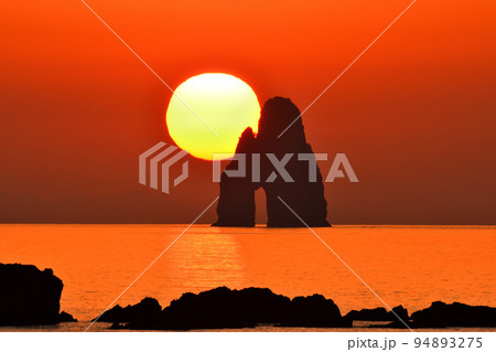 五島灘、角力灘、大角力の夕景 五島灘、角力灘、大角力の夕景 94893275