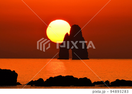 五島灘、角力灘、大角力の夕景 五島灘、角力灘、大角力の夕景 94893283