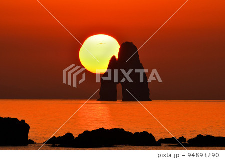 五島灘、角力灘、大角力の夕景 五島灘、角力灘、大角力の夕景 94893290