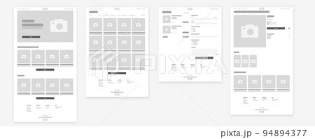 Online Shop Wireframe, Webpages prototype Vector Illustration. 94894377
