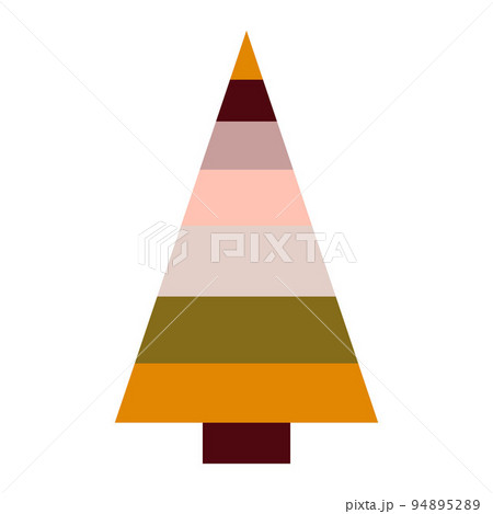 Vector cartoon triangular New Year, Christmas tree. Vector cartoon triangular New Year, Christmas tree. 94895289