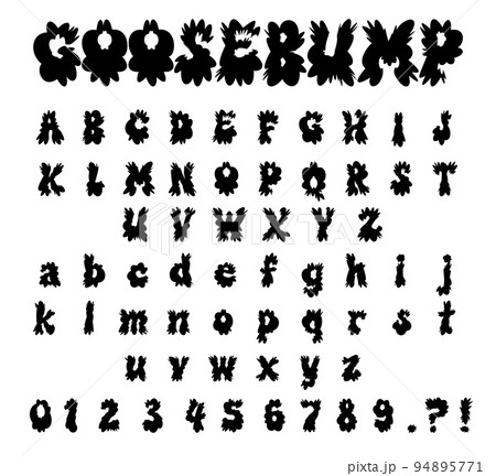 Goosebump alphabet, unique and creepy. 94895771