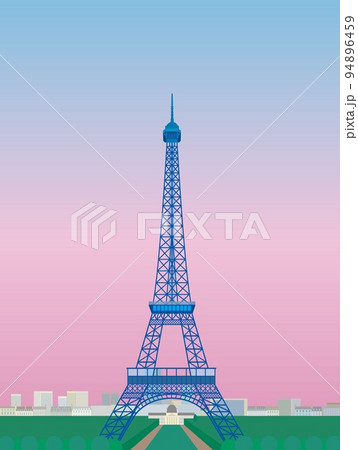 エッフェル塔　tour　eiffel　パリ　paris　夕景 94896459