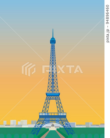 エッフェル塔　tour　eiffel　パリ　paris　夕景 94896460